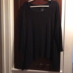 SO SOFT!! Sonoma shark bite tunic in black, 1X